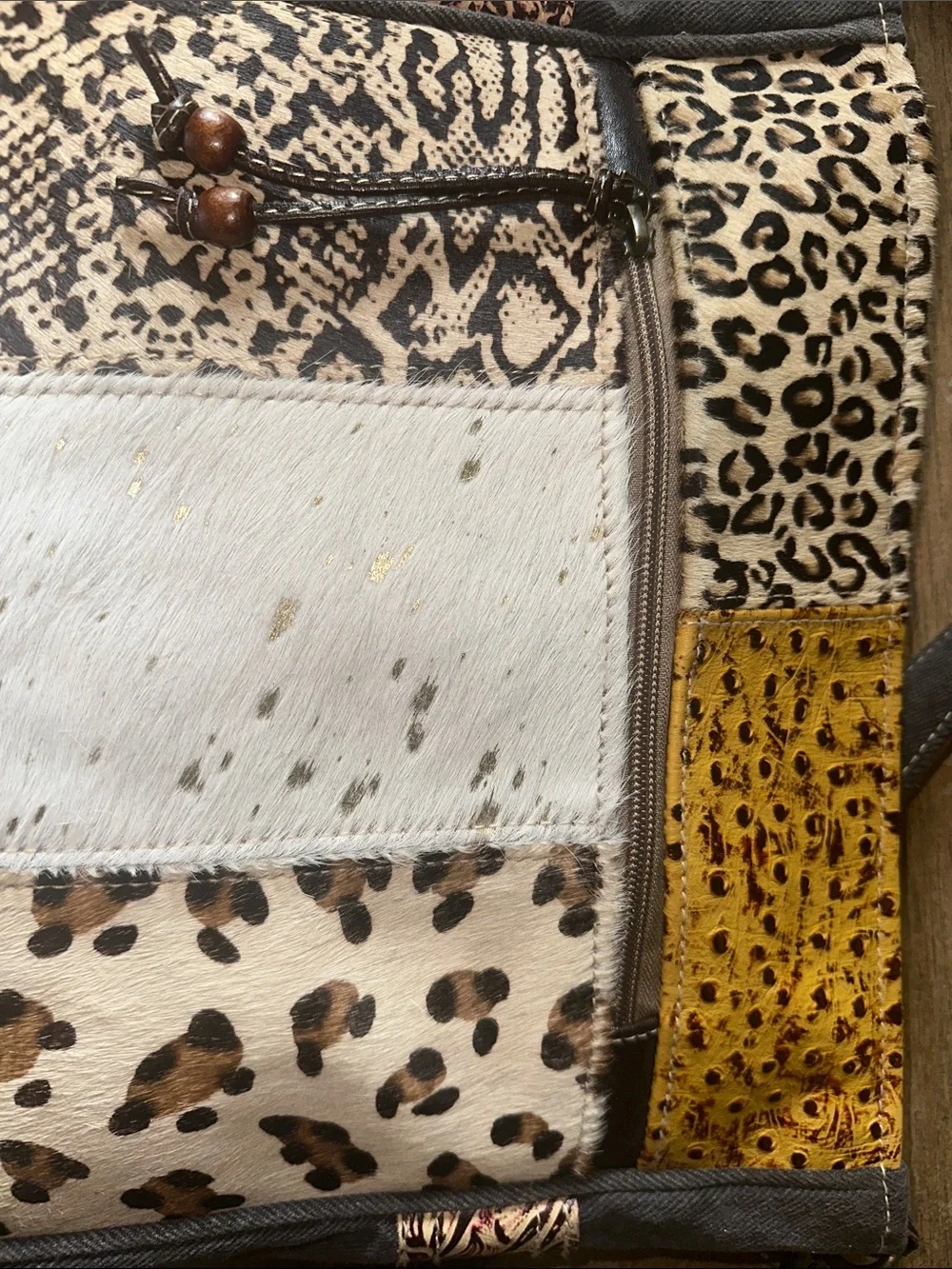 Myra Bag Bling Canvas & Hairon Shoulder Crossbody Bag